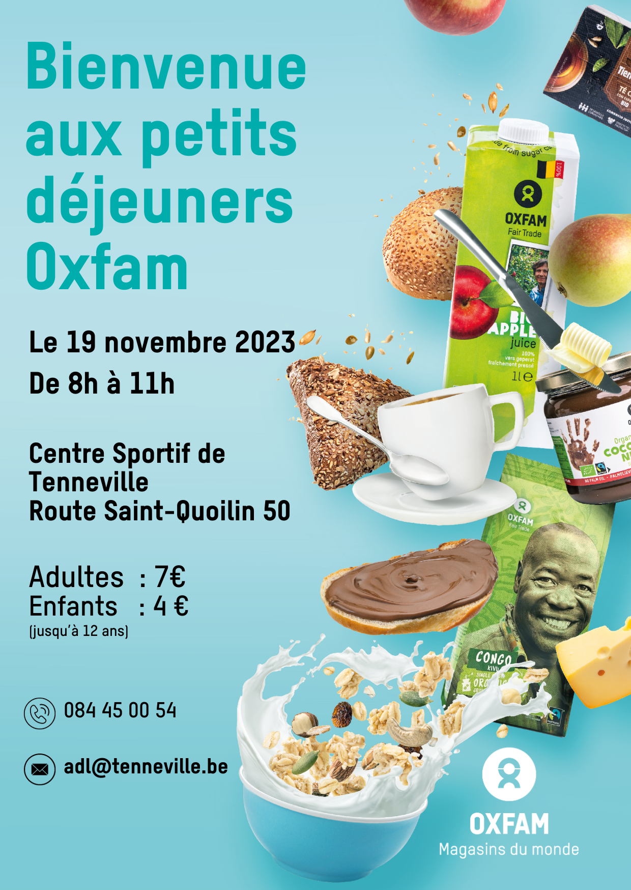 Tenneville – Petit déjeuner Oxfam et jogging